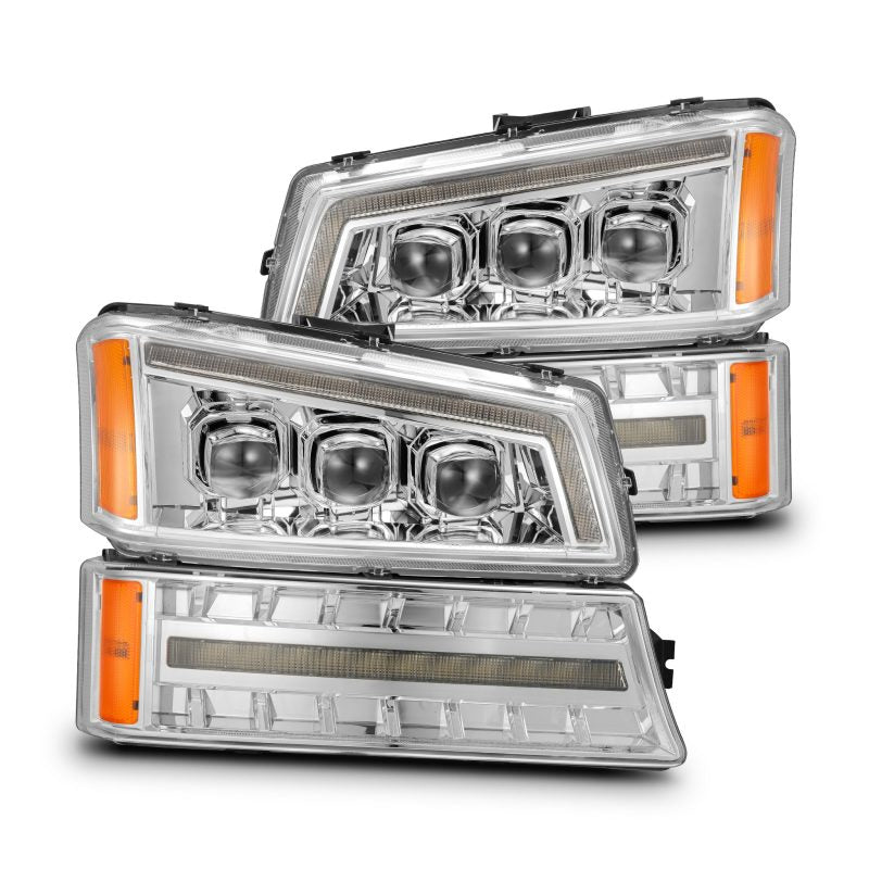 AlphaRex 03-06 Chevy Silverado 1500/2500HD/3500HD/Avalanche Chrome NOVA LED Proj Headlights - 880255