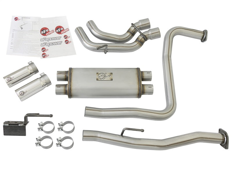aFe Rebel Series 3in SS Cat-Back Exhaust System w/ Polished Tip 04-15 Nissan Titan V8 5.6L - 49-46124-P
