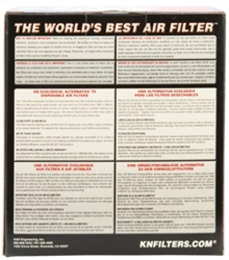 K&N Universal Rubber Filter 3 inch Flange 5 inch OD 5 inch Height - RU-2430 by K&N Engineering - rear view
