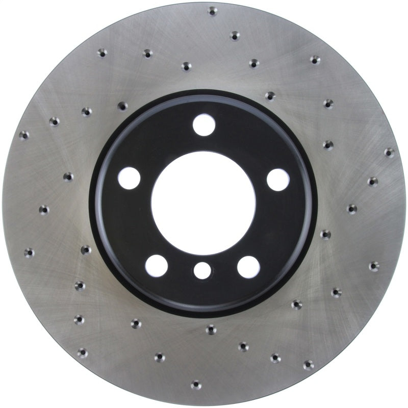 StopTech 12-15 BMW 335i Drilled Left Front Rotor - 128.34140L for 2014-2021 BMW 2 Series - front view