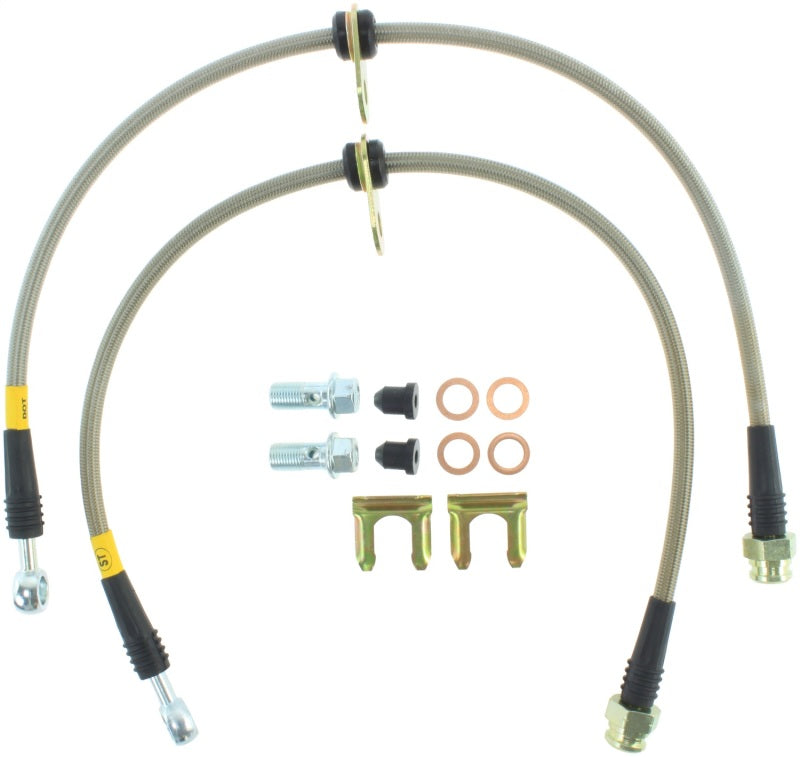 StopTech 08-09 Subaru STi / 13 Subaru BRZ / 13 Scion FR-S Stainless Steel Rear Brake Lines - 950.47508