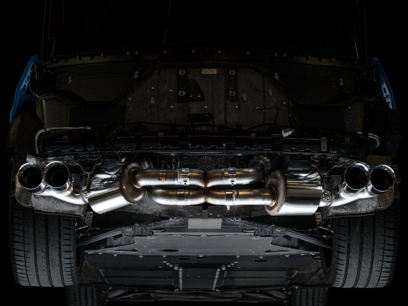 AWE Tuning 2020 Chevrolet Corvette (C8) Touring Edition Exhaust - Quad Chrome Silver Tips - 3015-42151