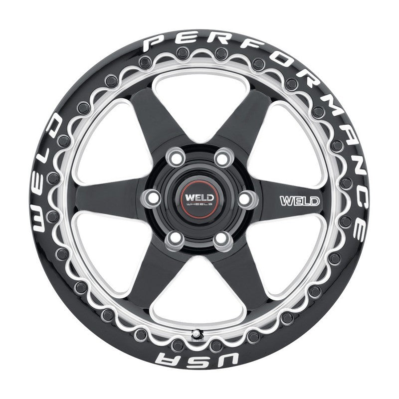 Weld S909 17x10 Ventura 6 Beadlock 6x139.7 ET25 BS6.50 Gloss BLK MIL DIA 106.1 - S90970084P25