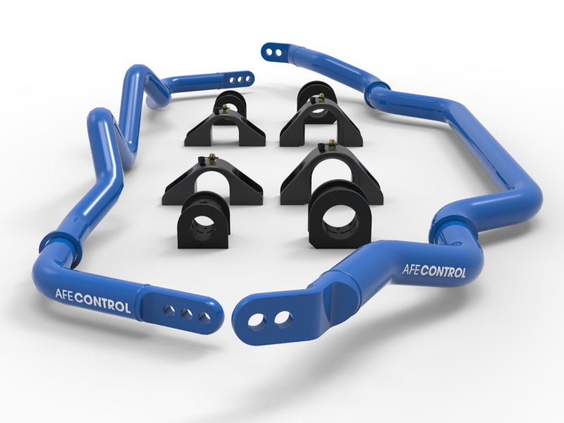 aFe 16-21 Infiniti Q50/Q60 3.0L (tt) Front and Rear Sway Bar Set Blue - 440-711001-L