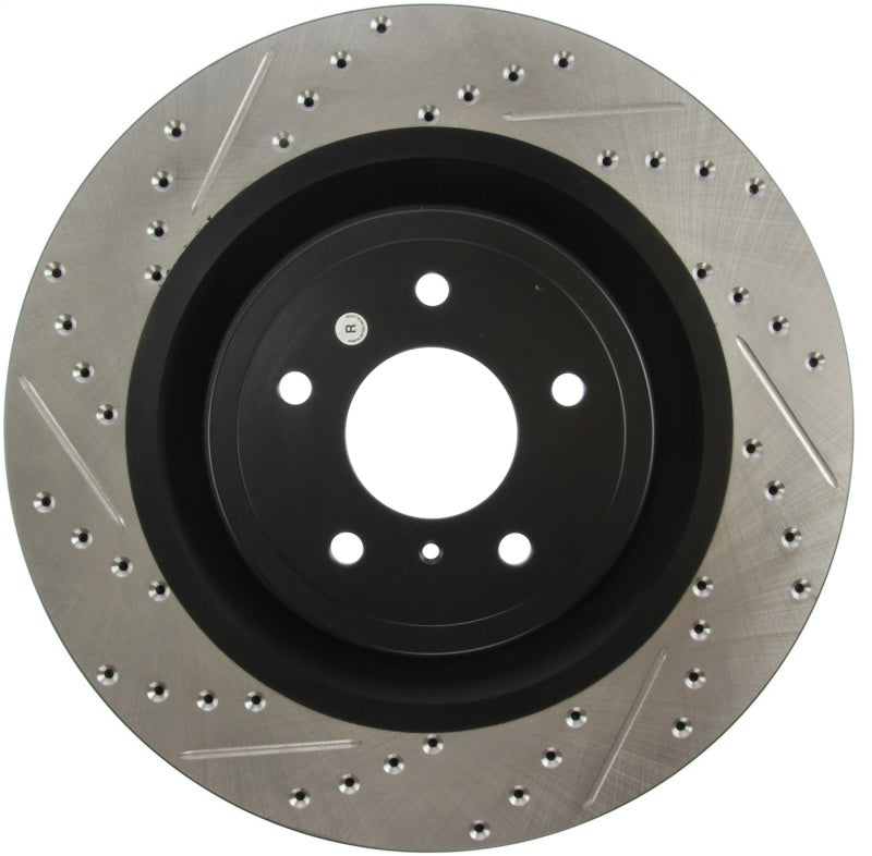 StopTech Infiniti G37 / Nissan 370Z SportStop Slotted &amp; Drilled Front Right Rotor - 127.42100R