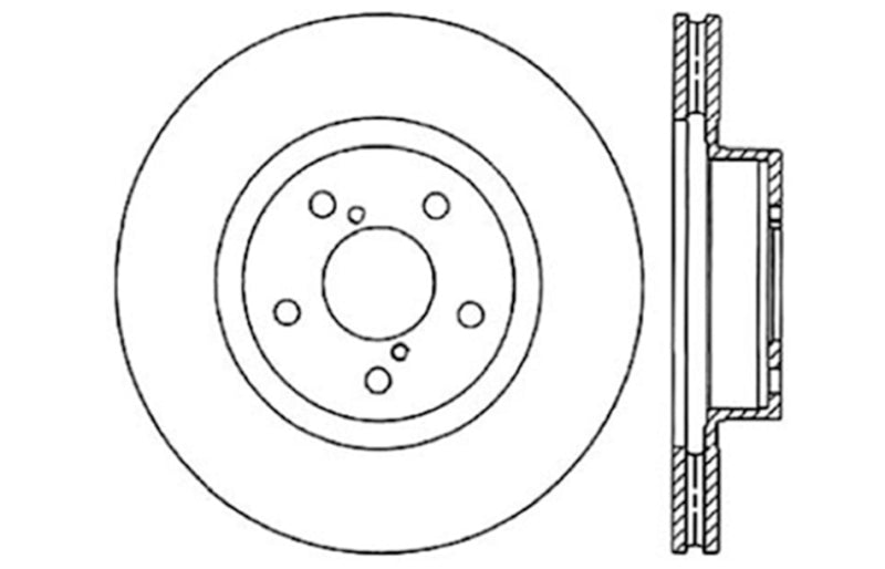 StopTech Slotted &amp; Drilled Sport Brake Rotor - 127.47012L
