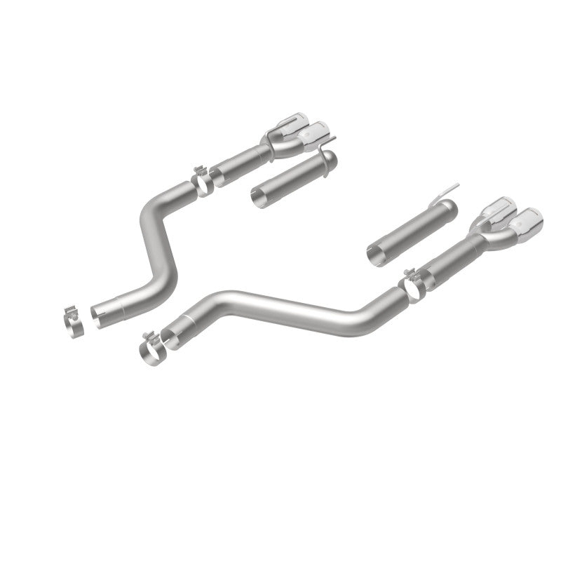 MagnaFlow Axle-Back, SS, 3in, Quad Split Rear 3.5 Tips 2015 Dodge Challenger incl SRT Hellcat - 19206