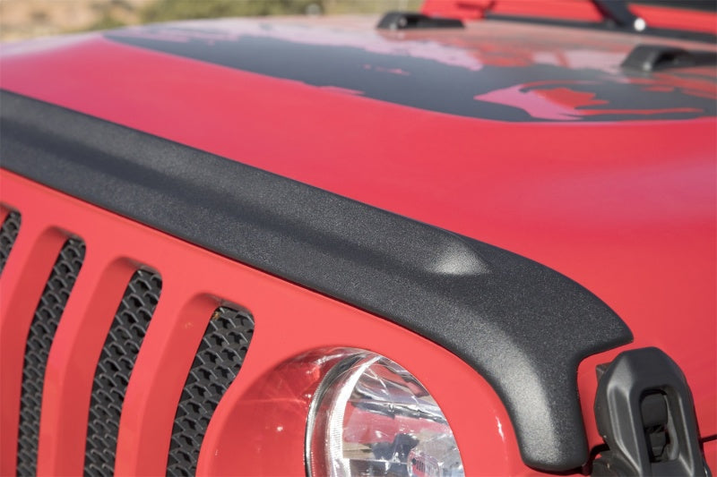 Bushwacker 18-19 Jeep Wrangler Rubicon/Sport//Unlimited/Sport S Hood Stone Guard- Black - 14093
