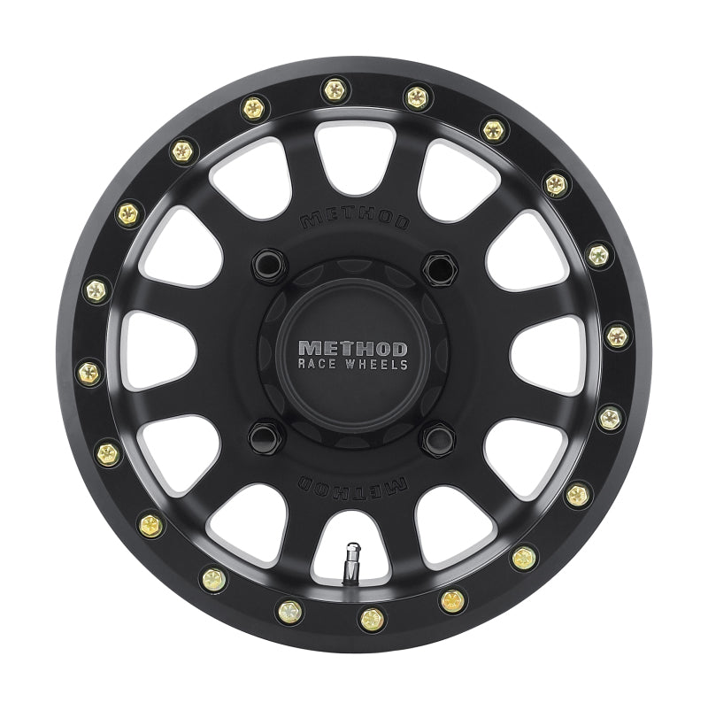 Method MR401 UTV Beadlock 15x6 / 5+1/53mm Offset / 4x136 / 106mm CB Matte Black Wheel - MR40156047551B