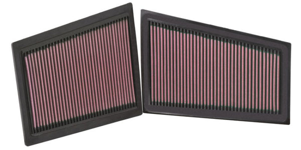 K&N Replacement Air Filter MERCEDES C280/320 3.0L V6 CDi (2 PER BOX) - 33-2940 for 2009-2024 Nissan GT R - front view