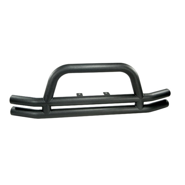 Rugged Ridge 3-In Dbl Tube Front Bumper Black 76-06 CJ &Jeep Wrangler - 11561.01 for 1987-2006 Jeep Wrangler - front view