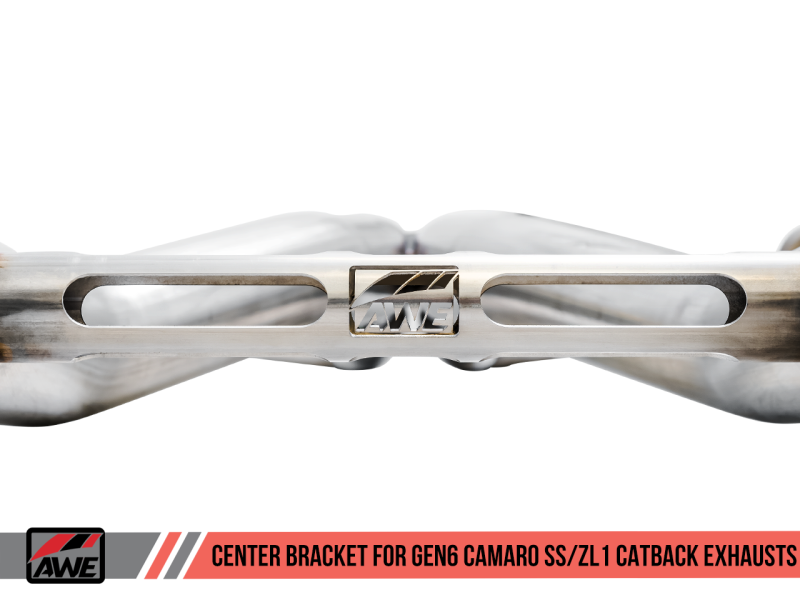 AWE Tuning 16-19 Chevy Camaro SS Non-Res Cat-Back Exhaust - Track Edition (Quad Chrome Silver Tips) - 3020-42066