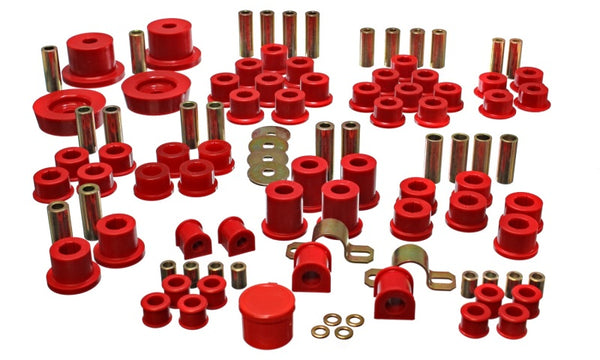 Energy Suspension 90-97 Mazda Miata Red Hyper-Flex Master Bushing Set - 11.18102R for 1990-2005 Mazda Miata - front view