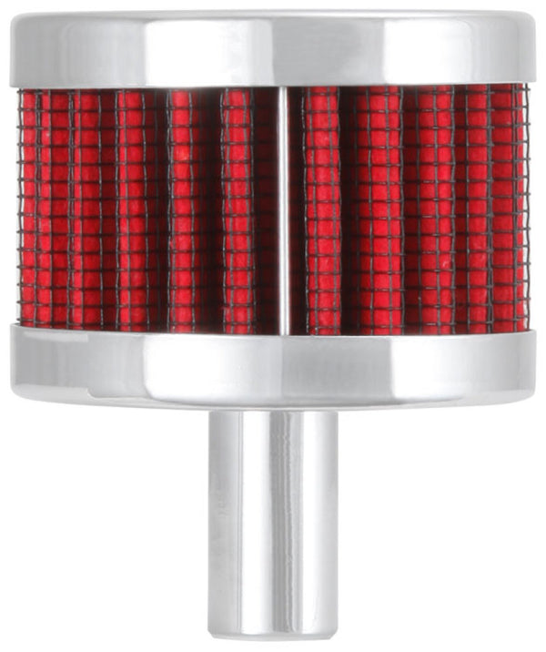 K&N Steel Base Chrome Top Crankcase Vent Filter 1/2in. Vent / 2in. OD / 1-1/2in. Height - 62-1015 by K&N Engineering - front 