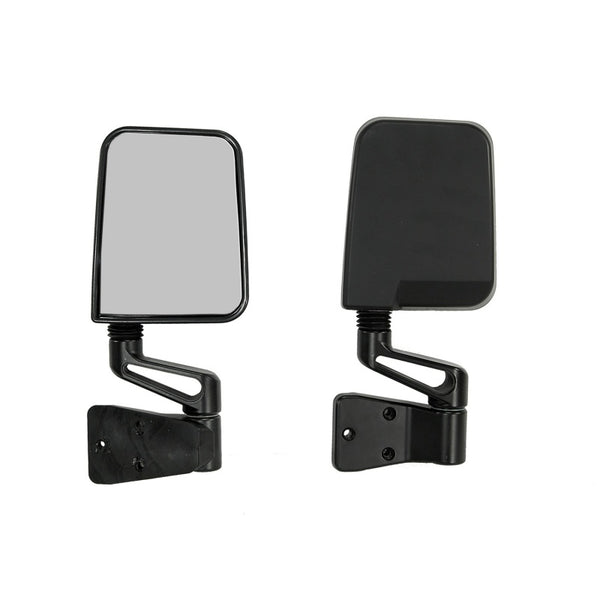 Rugged Ridge 87-02 Jeep YJ/TJ Black Door Mirror Kit - 7694 for 1987-2006 Jeep Wrangler - front view