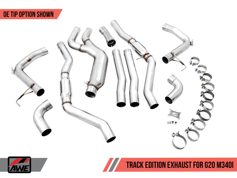AWE Tuning 2019+ BMW M340i (G20) Non-Resonated Touring Edition Exhaust (Use OE Tips) - 3015-11058