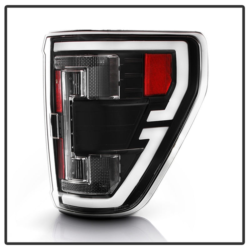 Spyder 21-23 Ford F150 (Factory Halogent) Light Bar LED Tail Lights - Black (ALT-YD-FF15021HAL-BK) - 5088772