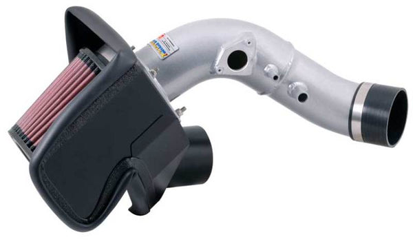 K&N 06-09 Civic Si Silver Typhoon Short Ram Intake - 69-1014TS for 2006-2011 Honda Civic Si - front view