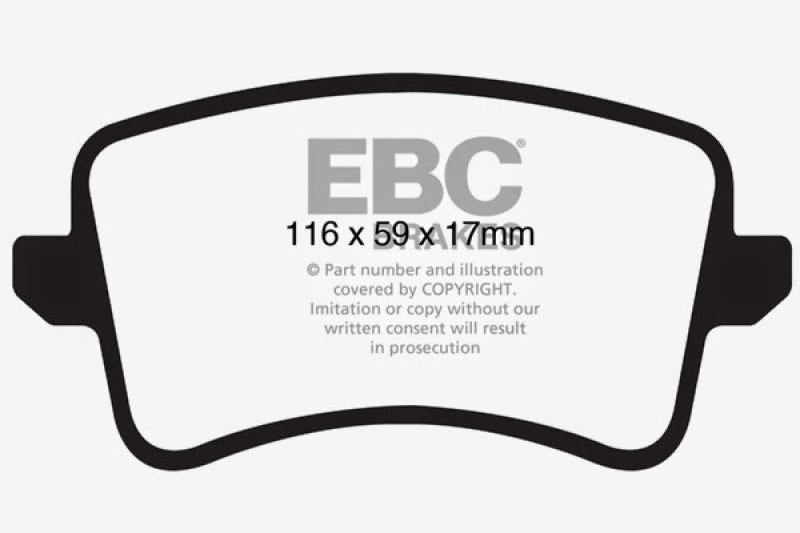EBC 09-11 Audi A4 2.0 Turbo Redstuff Rear Brake Pads - DP31988C