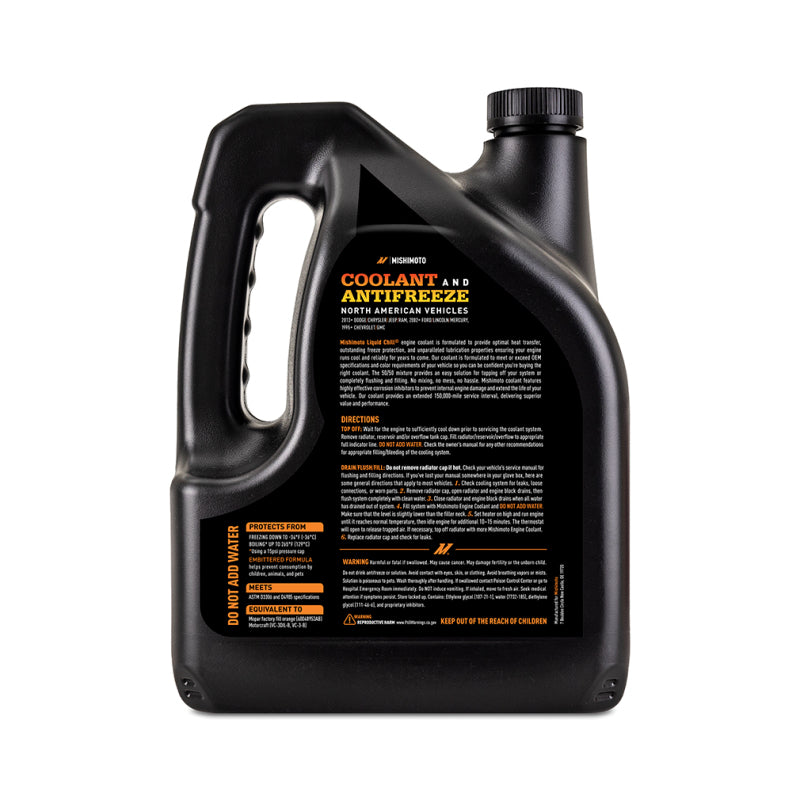 Mishimoto Liquid Chill EG Coolant, North American Vehicles, Orange - MMRA-LC-EG-OR