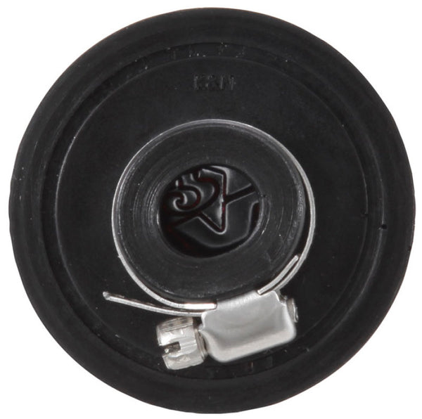 K&N Clamp On Rubber Base Crankcase Vent Filter 0.5in Flange ID 2in OD 1.5in Height - 62-1330 by K&N Engineering - front view