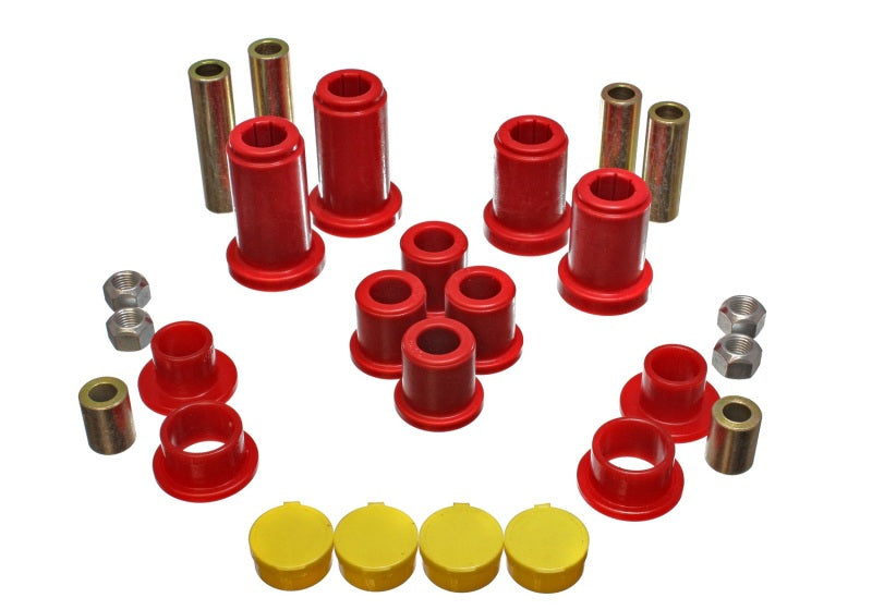 Energy Suspension 99-07 General Motors (Various) Red Front End Control Arm Bushing Set - 3.3190R for 2000-2007 Chevrolet Subu