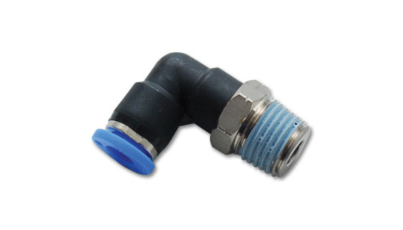 Vibrant Male Elbow Pneumatic Vacuum Fitting (3/8in NPT Thread) - for use with 1/4in (6mm) OD tubing - 2655