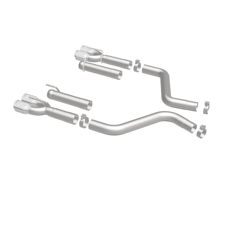 MagnaFlow Axle-Back, SS, 3in, Quad Split Rear 3.5 Tips 2015 Dodge Challenger incl SRT Hellcat - 19206