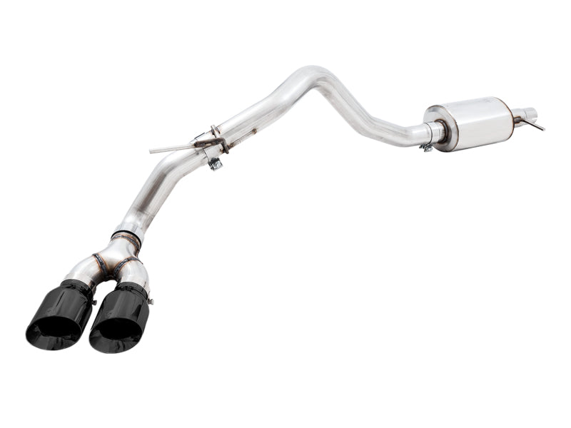 AWE Tuning 2019+ Ford Ranger 0FG Performance Exhaust System w/Diamond Black Tips &amp; Rock Guard - 3015-23064
