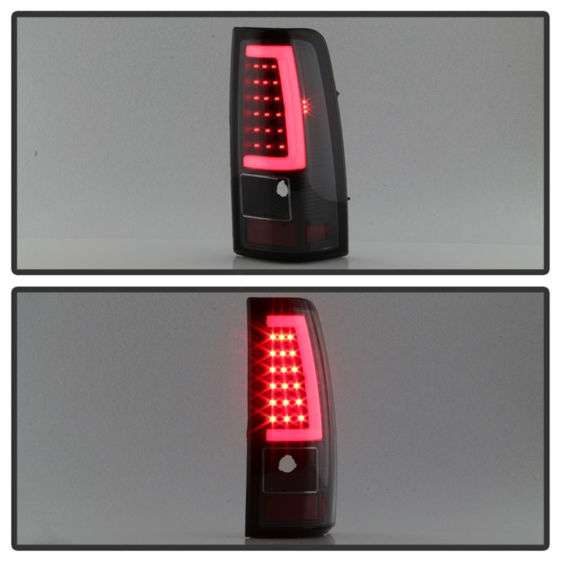 xTune Chevy Silverado 1500/2500/3500 99-02 / Version 3 Tail Lights Black ALT-ON-CS99V3-LBLED-BK - 9038761