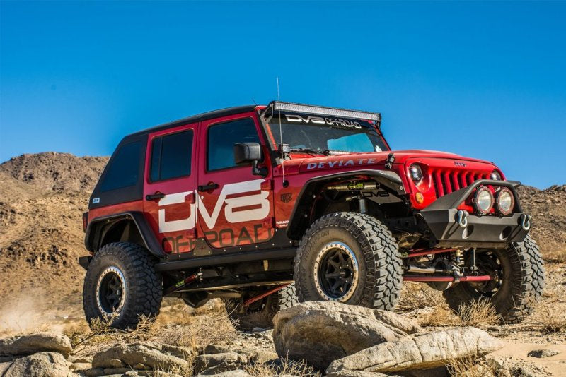 DV8 Offroad 07-18 Jeep Wrangler JK Front &amp; Rear Flat Tube Fenders - FENDB-02