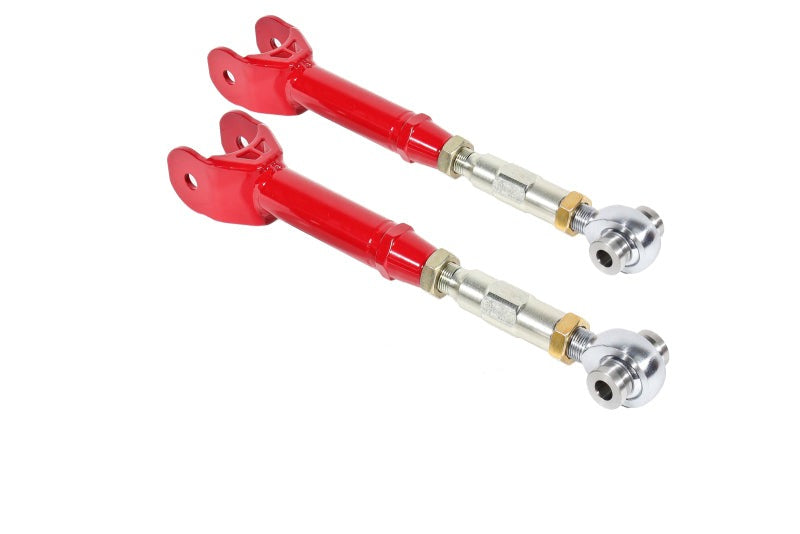 BMR 16-17 6th Gen Camaro Lower Trailing Arms w/ On-Car Adj. Rod Ends - Red - TCA061R for 2016-2024 Chevrolet Camaro - front v