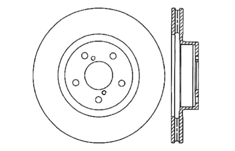 StopTech Slotted &amp; Drilled Sport Brake Rotor - 127.47021R