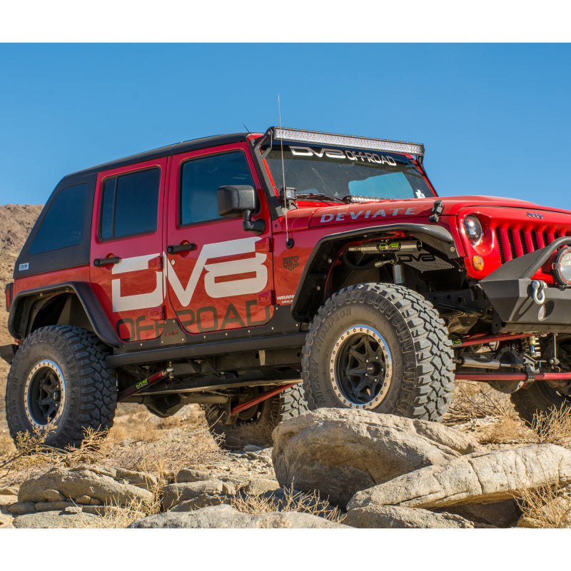 DV8 Offroad 07-18 Jeep Wrangler JK Front &amp; Rear Flat Tube Fenders - FENDB-02