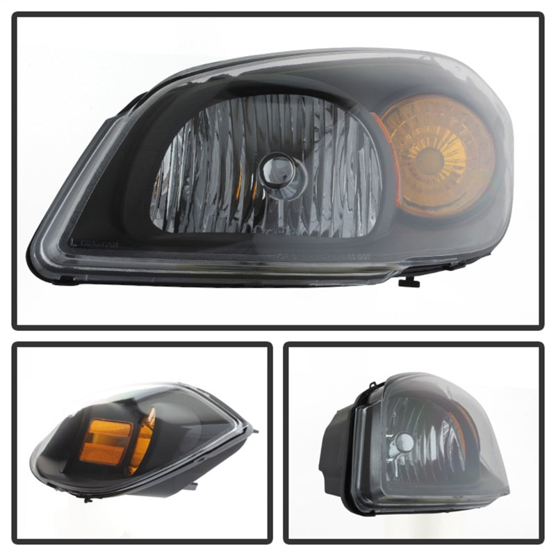 Xtune Chevy Cobalt 05-10 Crystal Headlights Black HD-JH-CCOB05-AM-BK - 5079794