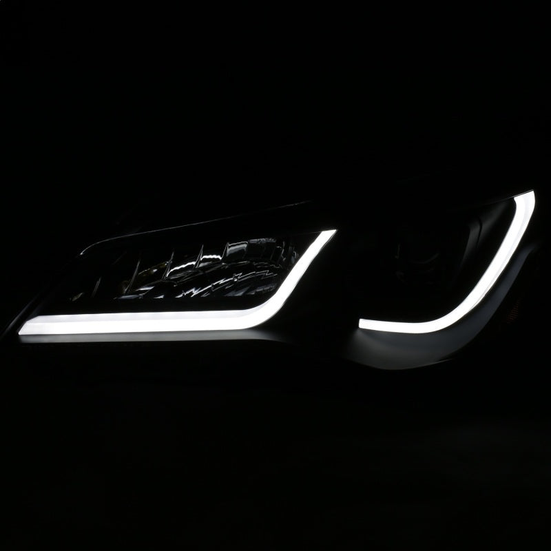 ANZO Projector Headlights With Plank Style Design Black w/Amber 15-16 Toyota Camry (4DR) - 121518