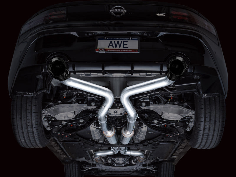 AWE 2023 Nissan Z RZ34 RWD Track Edition Catback Exhaust System w/ Diamond Black Tips - 3020-33400