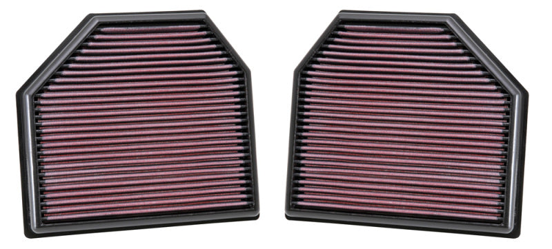 K&N Replacement Air Filter for 11-14 BMW M5/M6 4.4L V8 / 2015 M4/M3 3.0L I6  (2 per box) - 33-2488