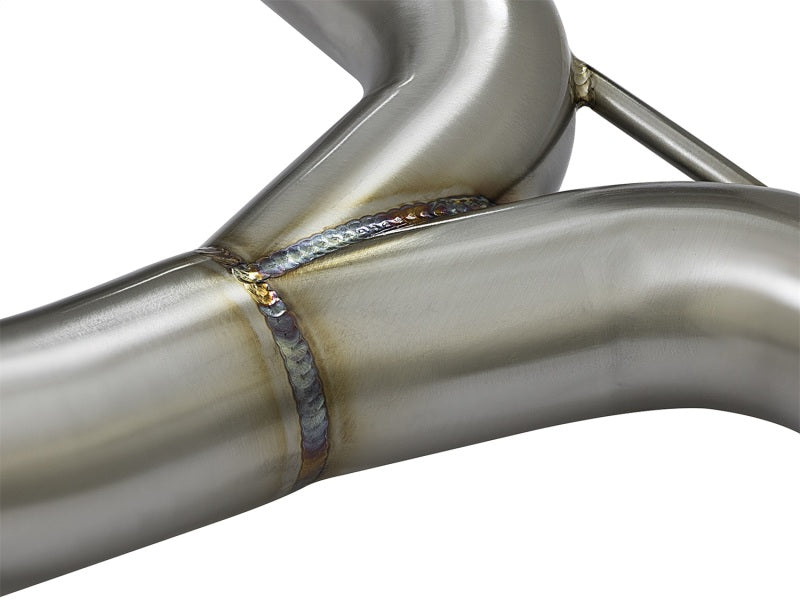 aFe POWER Takeda 16-17 Honda Civic I4-1.5L (t) 2.5-2.25in 304 SS CB Dual-Exit Exhaust Blue Tips - 49-36615-L