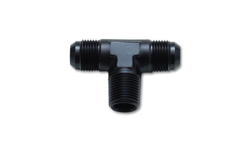 Vibrant -10AN x 1/2in NPT Flare to Pipe Tee Adapter Fitting - Aluminum - 10464