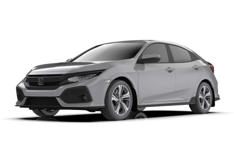 Rally Armor 17-21 Honda Civic Sport &amp; Touring (Hatch) Black UR Mud Flap w/ Dark Grey Logo - MF51-UR-BLK/DGRY