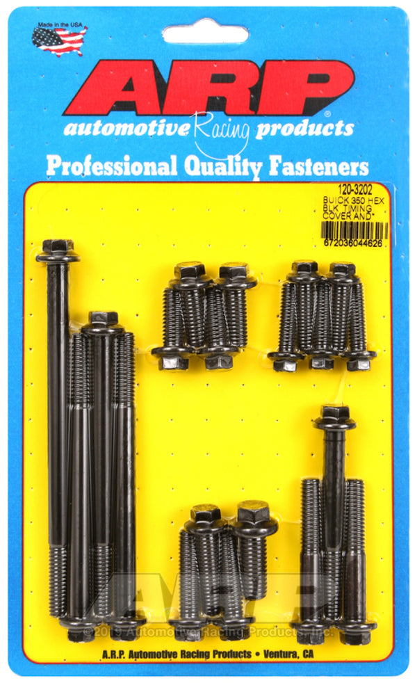 ARP Buick 350 Timing Cover and Water Pump Hex Bolt Kit - 120-3202 by ARP