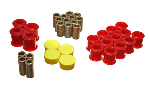 Energy Suspension 89-94 Nissan 240SX (S13) Red Rear Control Arm Bushing Set - 7.3115R for 1989-1994 Nissan 240SX - front view