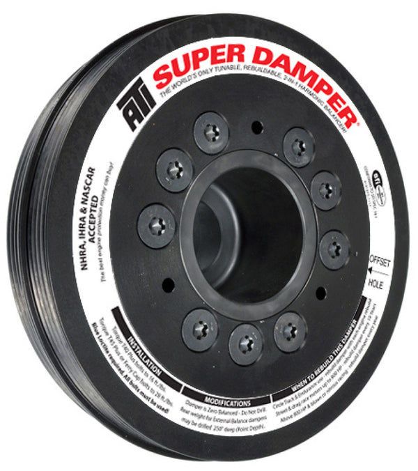 ATI Damper - 6.78in - Alum - (2) 4 Grv - Mitsubishi Eclipse - 4G63 w/Integral Lower Cam Drive - ATI918251 by ATI