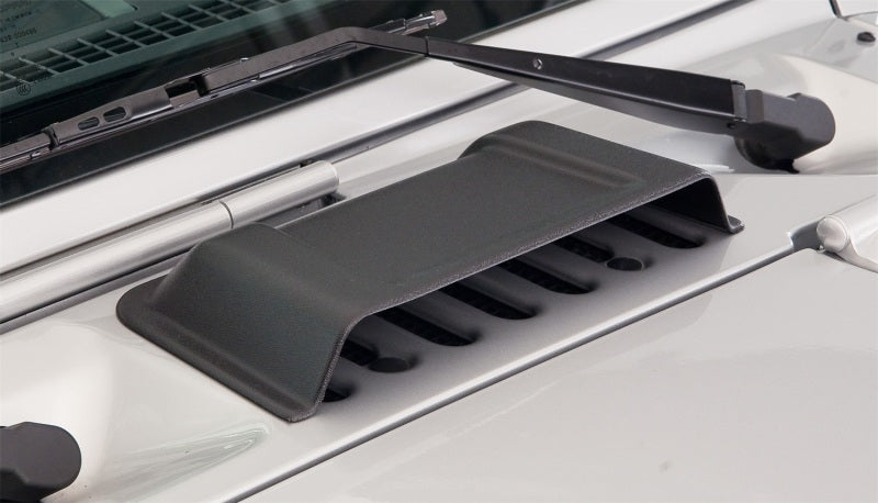 Bushwacker 98-18 Jeep Wrangler Trail Armor Hood Scoop (Textured Tpo) - Black - 15002