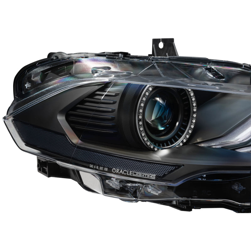 Oracle Lighting 18-23 Ford Mustang Dynamic ColorSHIFT LED Headlights - Black Series - 8204-332