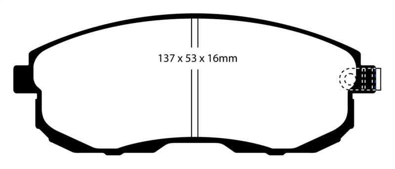 EBC 02-03 Infiniti G20 2.0 Yellowstuff Front Brake Pads - DP41636R