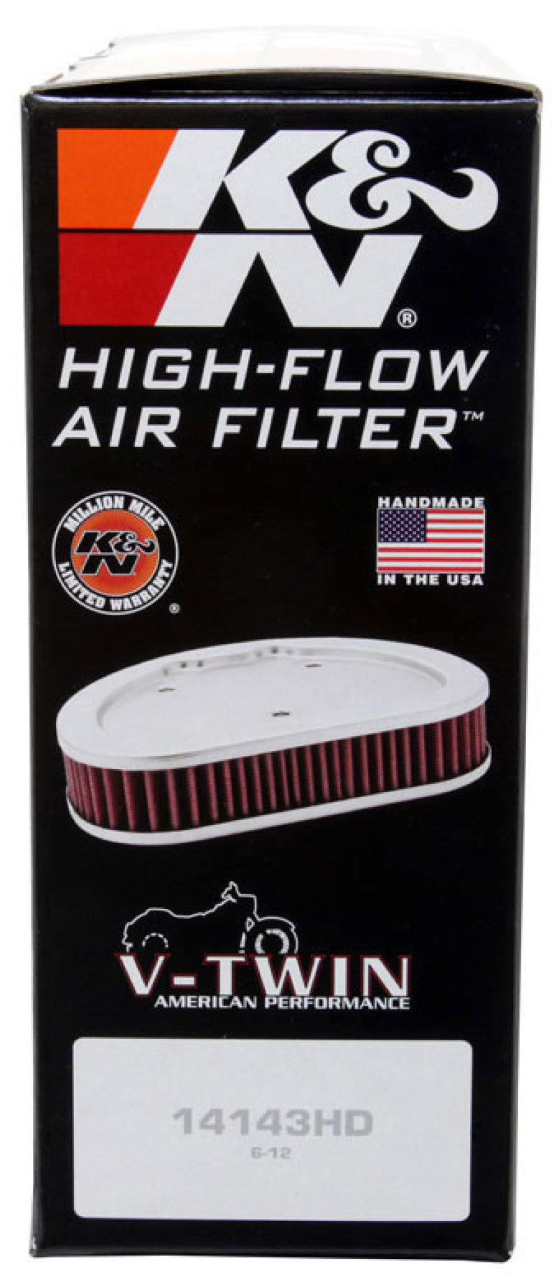 K&N 75-78 Harley Davidson 1000/1200CC Drop In Replacement Air Filter - HD-2075 for 1976-1978 Harley Davidson FLH Electra Glid
