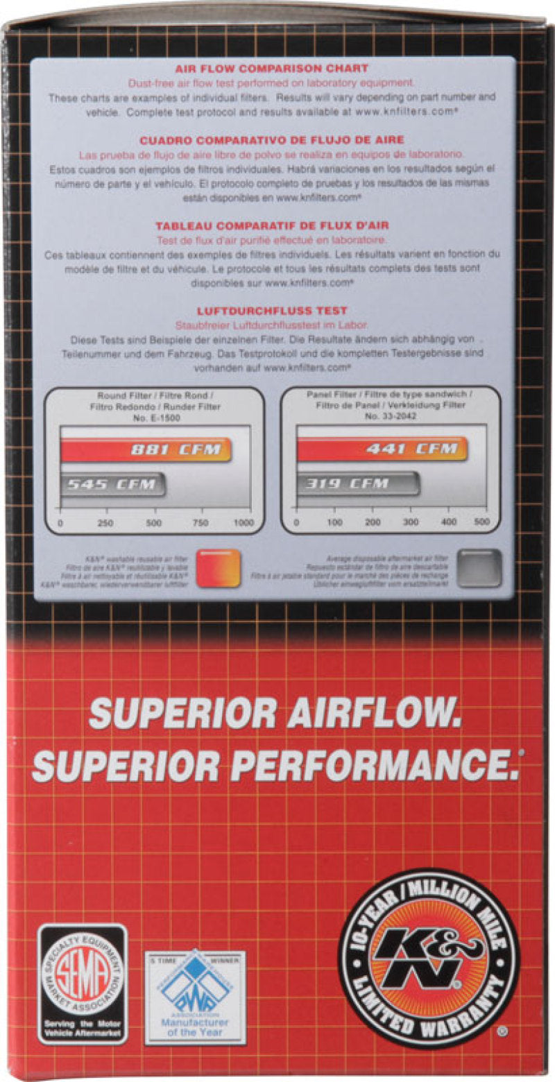 K&amp;N 09+ Nissan GTR Drop In Air Filter - 33-2413