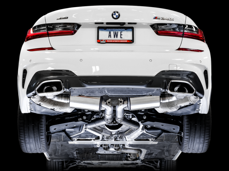AWE Tuning 2019+ BMW M340i (G20) Non-Resonated Touring Edition Exhaust (Use OE Tips) - 3015-11058